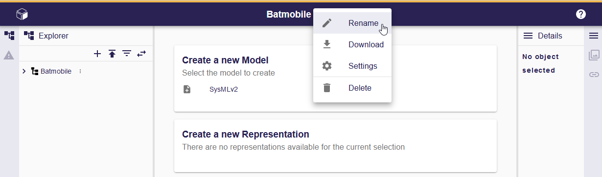 Rename Project from the Project Workbench