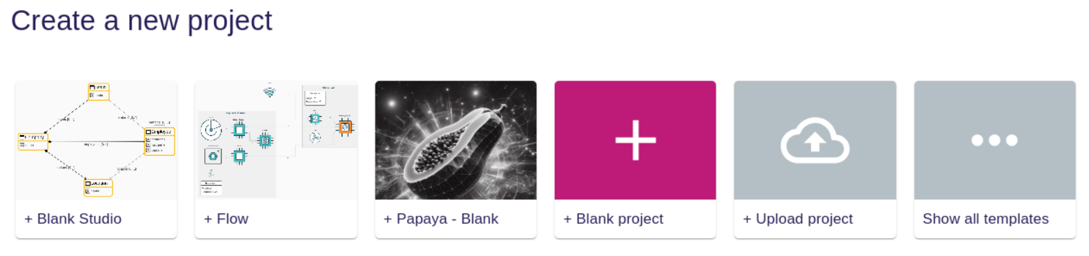 Create a New Project