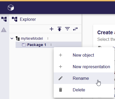 Rename element from project explorer