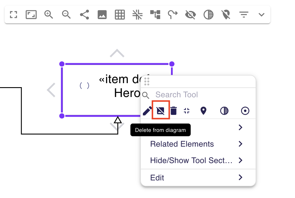 Delete from diagram