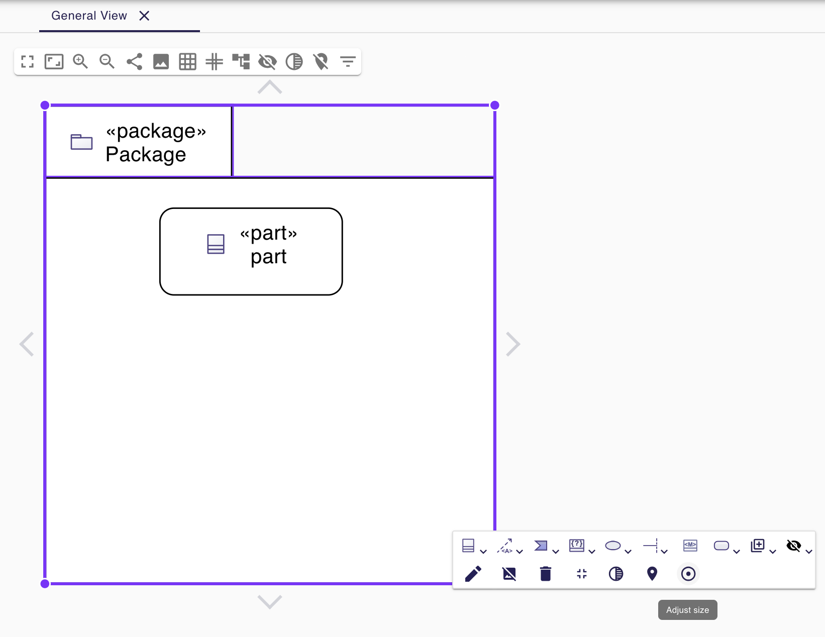 Package Adjust size tool