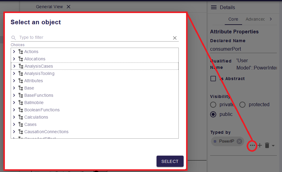 Standard libraries in Reference Widget