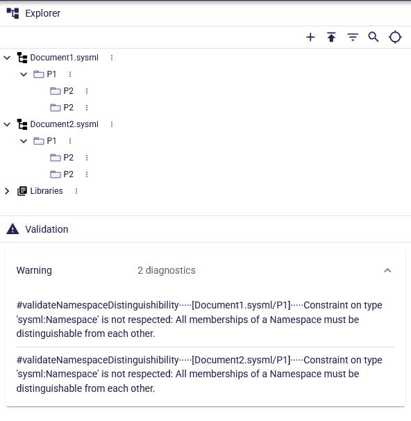_Validation_ view with labels indicating containing document