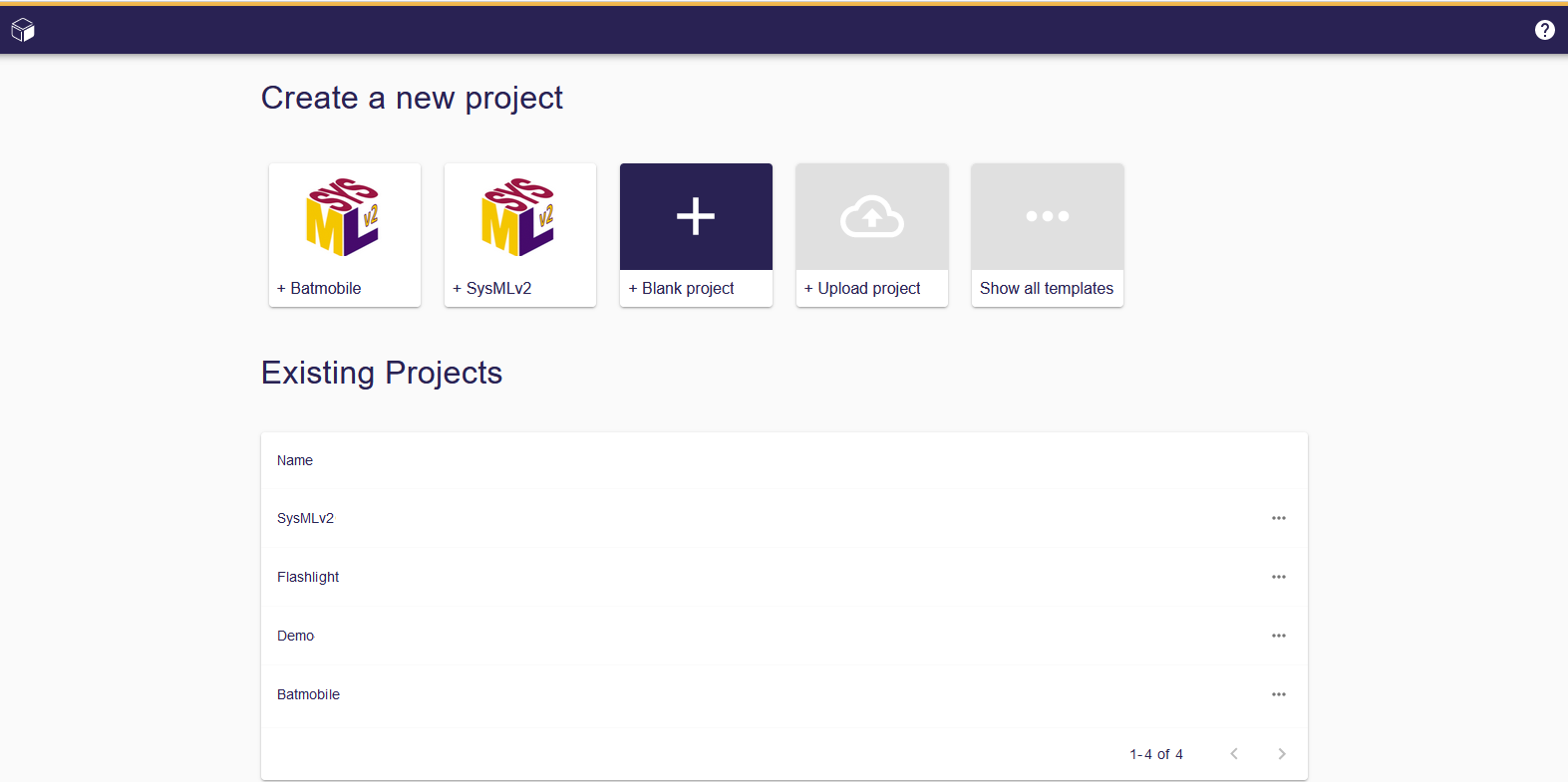 Projects Browser