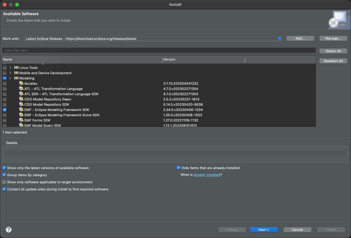 Install EMF in Spring Tool Suite
