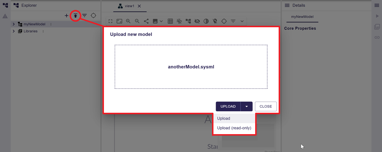 Upload model