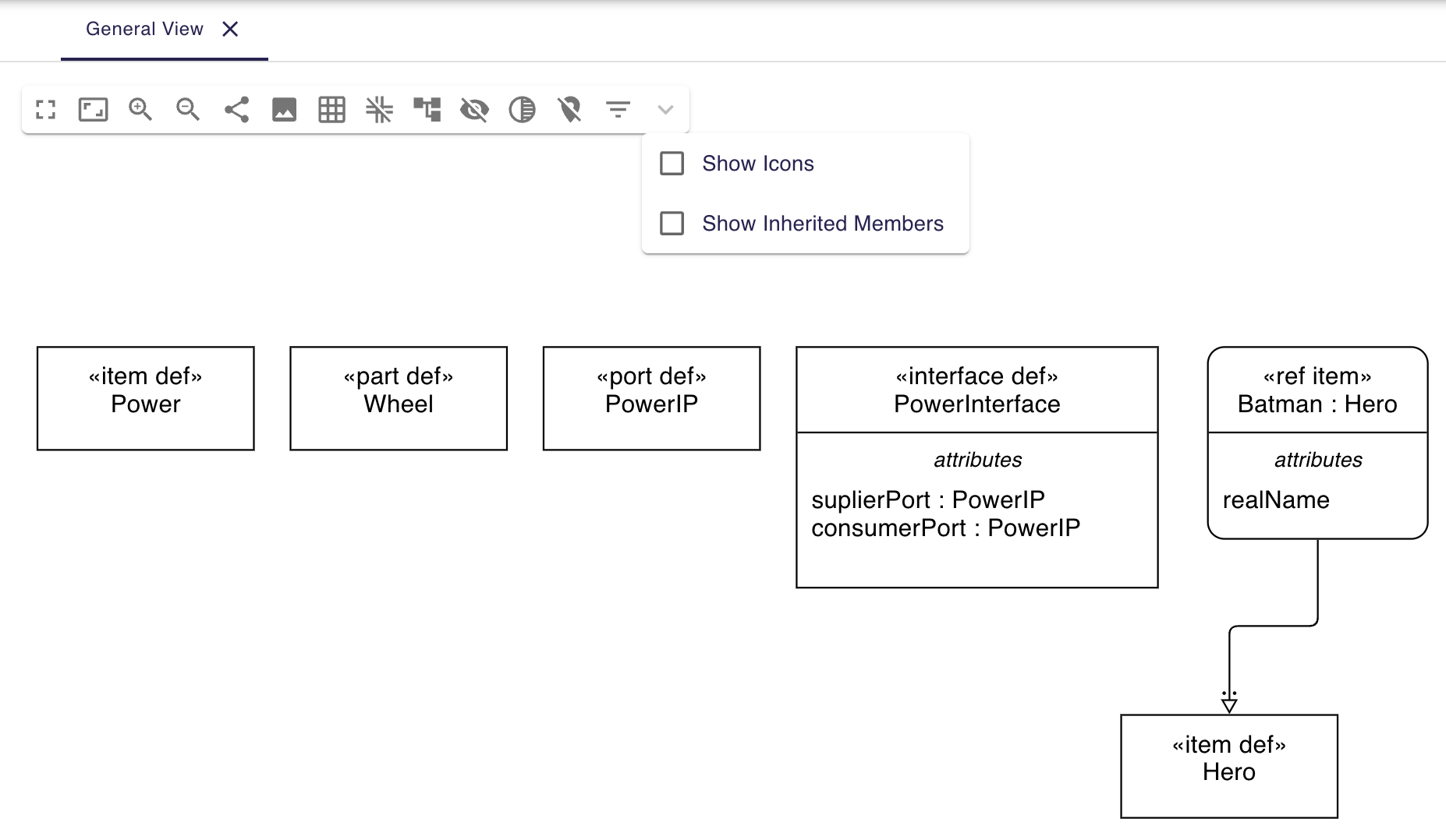 Show/Hide Icons in Diagram