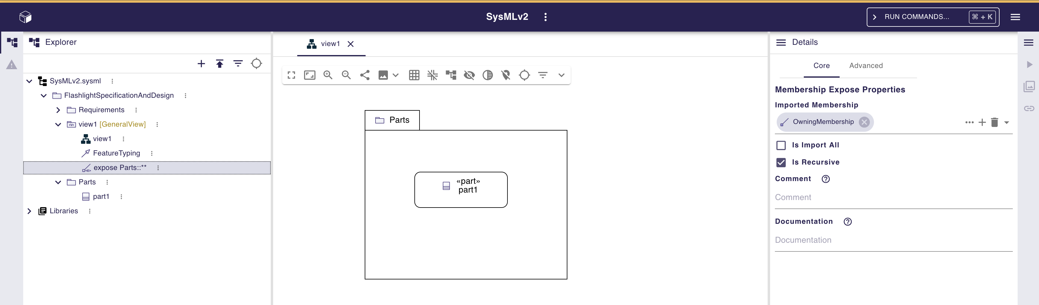 An exposed Package with is Recursive