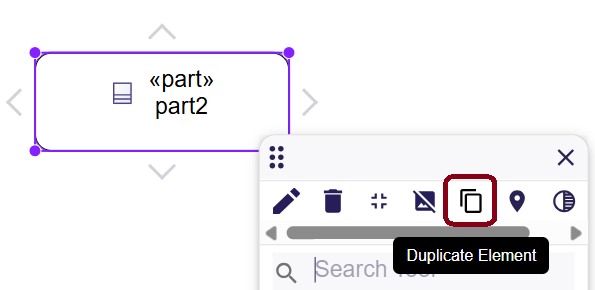 Duplicate element from Diagram