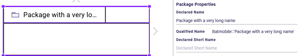 Package name overflow with ellipsis