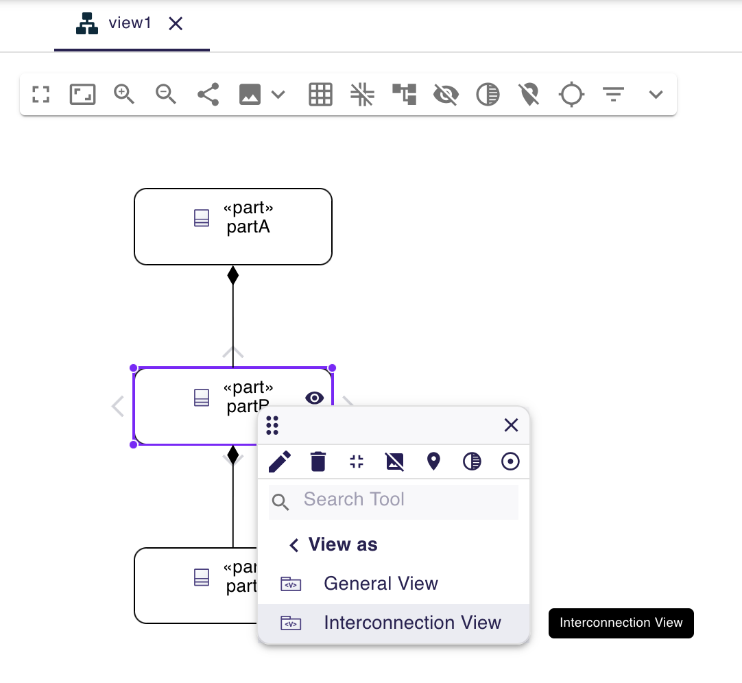 View as Node tool